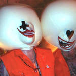Inflatable hoods for the 'Psycho Clowns'